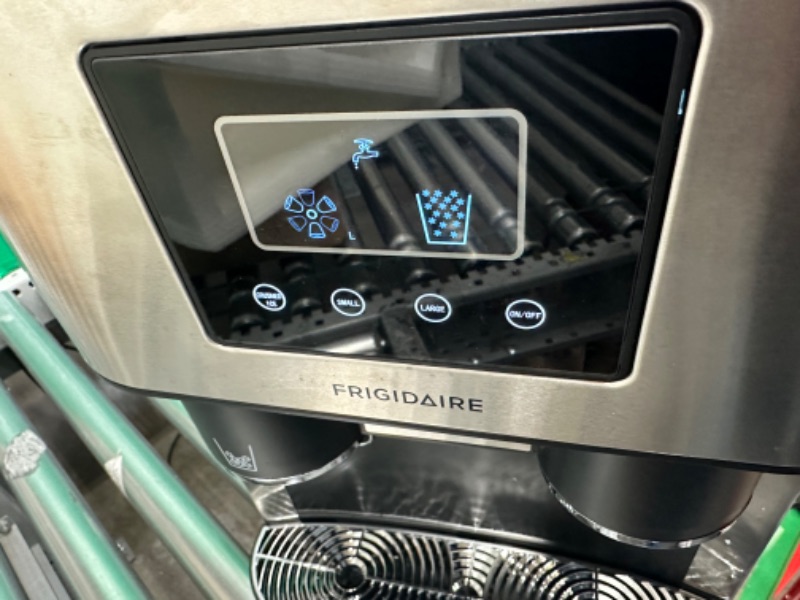 Photo 8 of **SEE NOTES**Frigidaire EFIC245-SS EFIC245 3-in-1 Countertop Crunchy Chewable Nugget Style Dual Ice Crusher and Cube Maker, Makes 33 Pounds in 24 Hours, 2 Sizes, with Water Dispenser and Line-in, Stainless Steel
