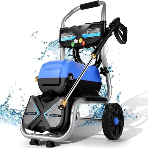 Photo 2 of **NOT EXACT SAME AS STOCK PHOTO** 3800PSI Pressure Washer 2.0GPM 1800W Electric Pressure Washer Power Washer Car Washing Machine with Hose Reel, Adjustable Nozzle, Spray Gun for Cleaning Garden