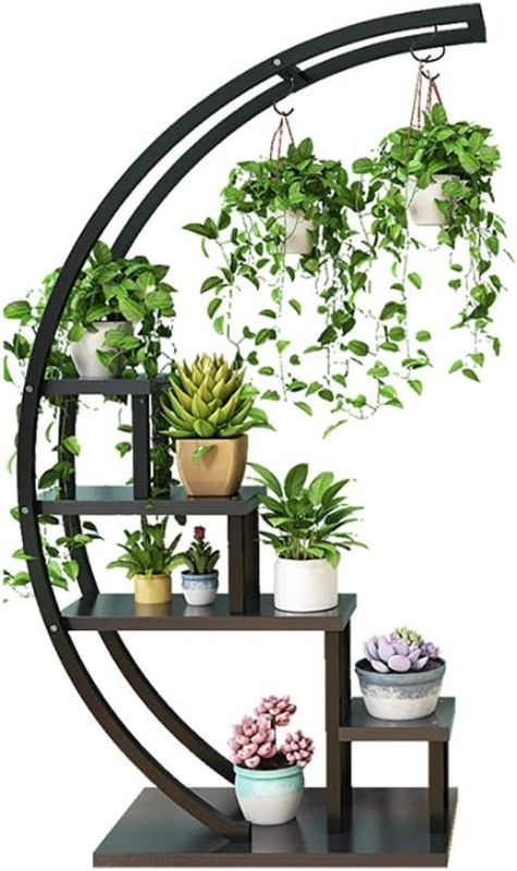 Photo 1 of **NOT EXACT SAME AS STOCK PHOTO** Wood/Metal Multi-Tiered Stand (2) with wheels. 4 LED Plant Grow Lights included