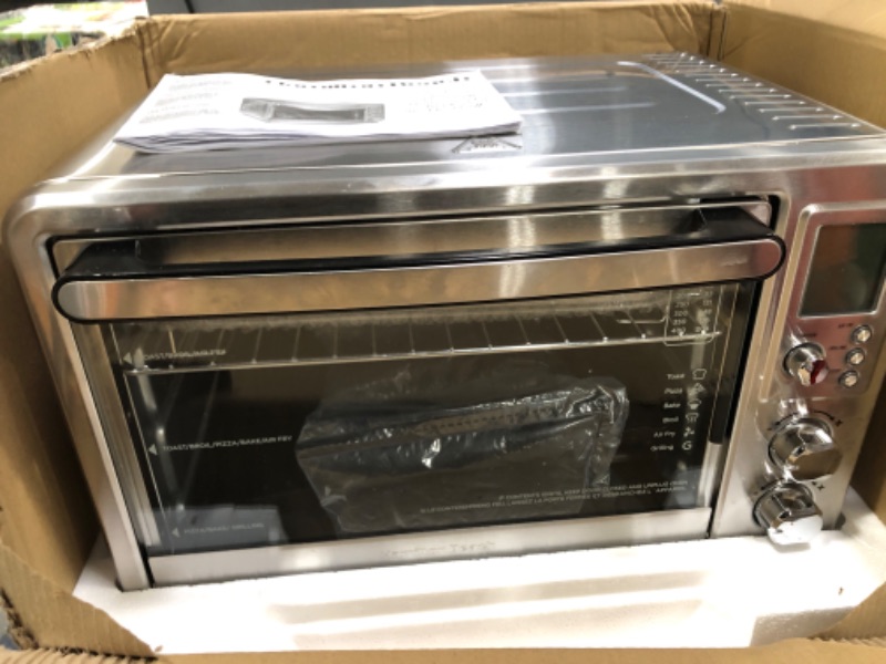 Photo 2 of Hamilton Beach 31190C Digital Display Countertop Convection Toaster Oven with Rotisserie, Large 6-Slice, Stainless Steel