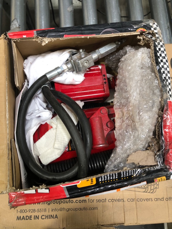 Photo 1 of BIG RED TA92006 Torin Pneumatic Air Hydraulic Bottle Jack with Manual Hand Pump, 20 Ton Capacity, Red & T92007A Torin Hydraulic Stubby Low Profile Welded Bottle Jack, 20 Ton Capacity, Red 20 Ton (40,000 LBs) Pneumatic Air Jack + T92007A Jack, 20 Ton