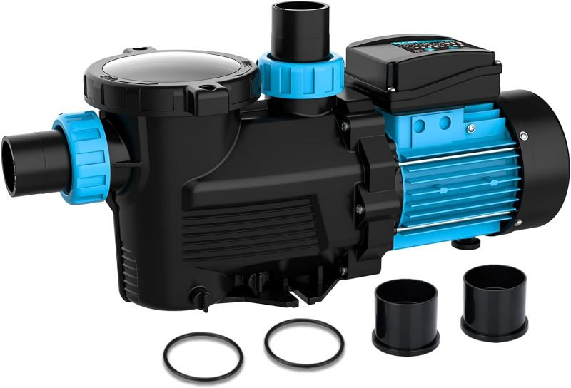 Photo 1 of (READ FULL POST)  3 HP Pool Pump Inground with Timer, 8169 GPH 110V Above Ground, 64FT Max. Head Powerful Self Priming Swimming Pool Pumps with Filter Strainer Basket, Low Noise 1.5"/2” Inlet/Outlet
