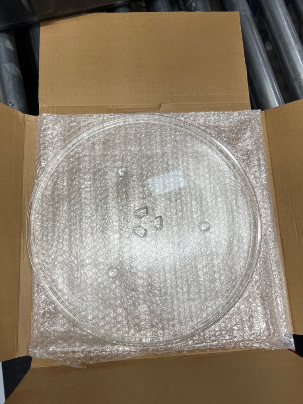 Photo 2 of 14.5" WB49X10063 Microwave Glass Plate Replacement by AMI PARTS for G.E Microwave Glass Turntable Plate Replaces WB39X10038 WB49X10193 14.2IN