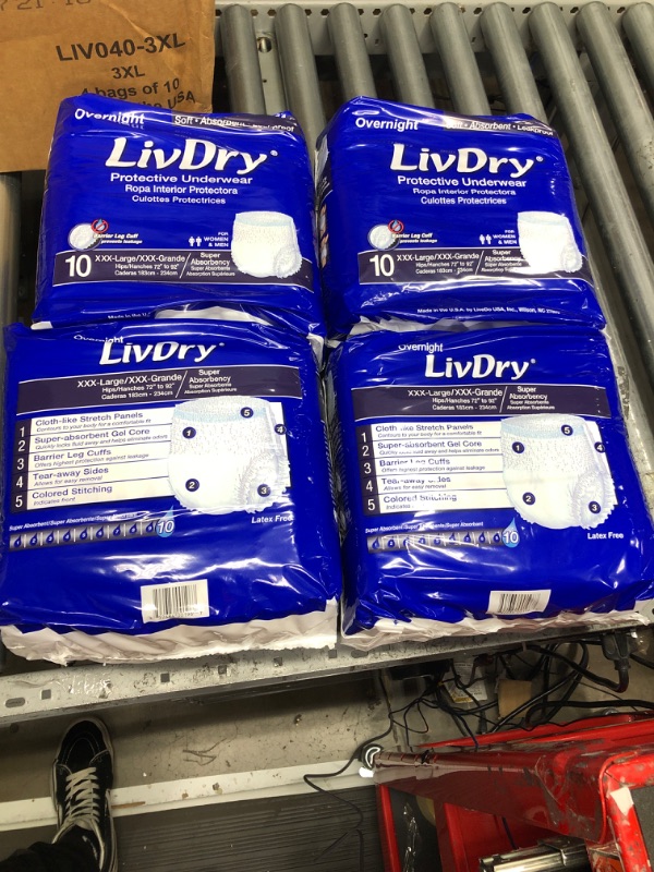 Photo 1 of 4 overnight LivDry XXX-Large protective underwear  