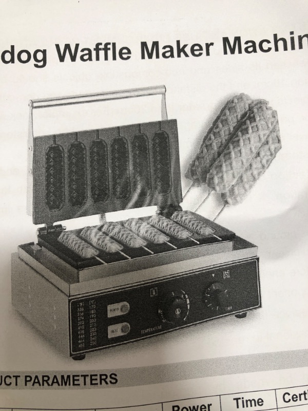 Photo 1 of hot dog waffle maker machine