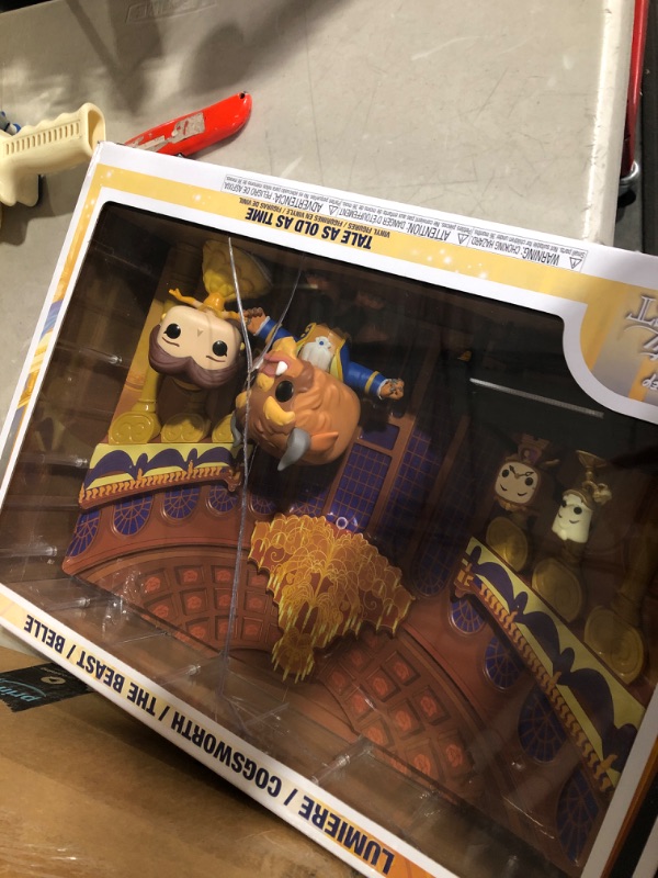 Photo 4 of **SEE NOTES BELOW** MAJOR DAMAGE TO CASE***Funko Pop! Moments Deluxe: Beauty and The Beast - Tale As Old As Time, Lumiere, Cogsworth, The Beast, Belle