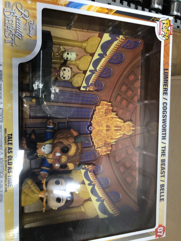 Photo 2 of **SEE NOTES BELOW** MAJOR DAMAGE TO CASE***Funko Pop! Moments Deluxe: Beauty and The Beast - Tale As Old As Time, Lumiere, Cogsworth, The Beast, Belle