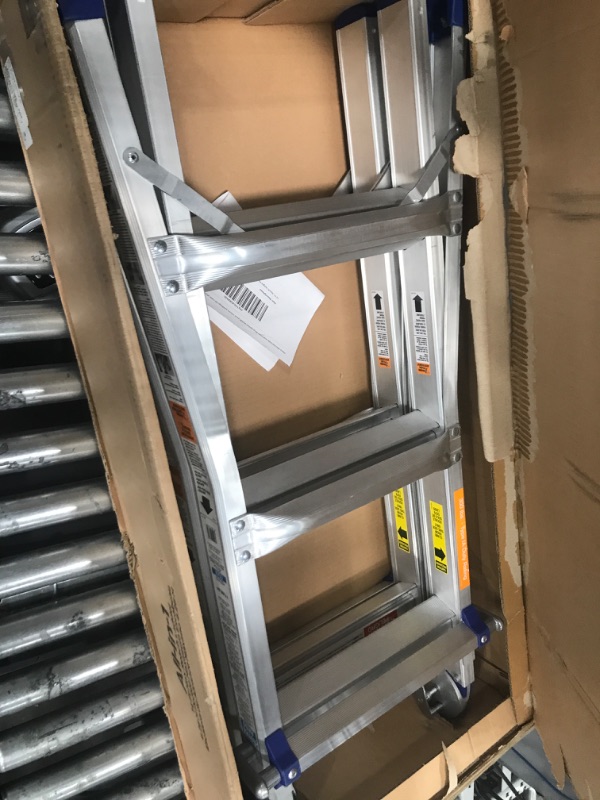 Photo 1 of 14 ft. Reach Height Aluminum Multi-Position Ladder, 300 lbs. Load Capacity Type IA Duty Rating