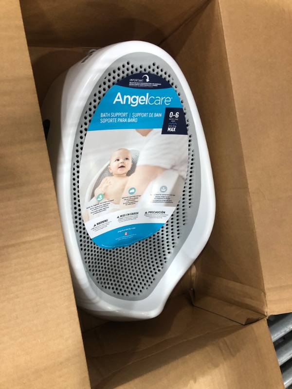 Photo 2 of Angelcare Baby Bath Support (Grey) | Ideal for Babies Less than 6 Months Old Grey 1 Count (Pack of 1)