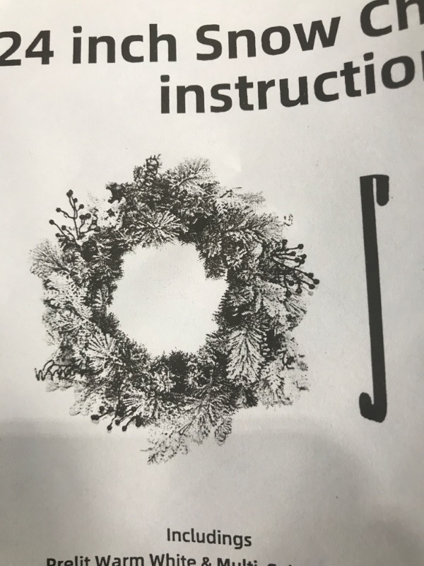 Photo 1 of 24 inch snow christmas wreath