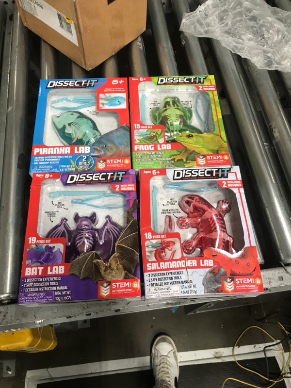 Photo 2 of Dissect-It Simulated Synthetic Lab Dissection Toy, STEM Projects for Kids Ages 6+, Animal Science, Biology, Anatomy Home Learning Kits - Complete Set of 4 (Frog, Salamander, Piranha, & Bat)