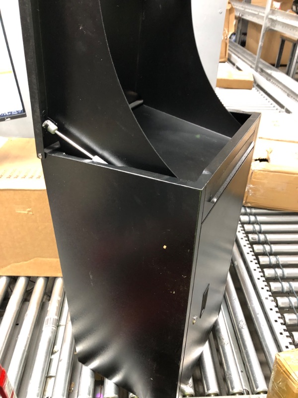 Photo 1 of Black Metallic File Cabinet with Lock 
Missing Key
