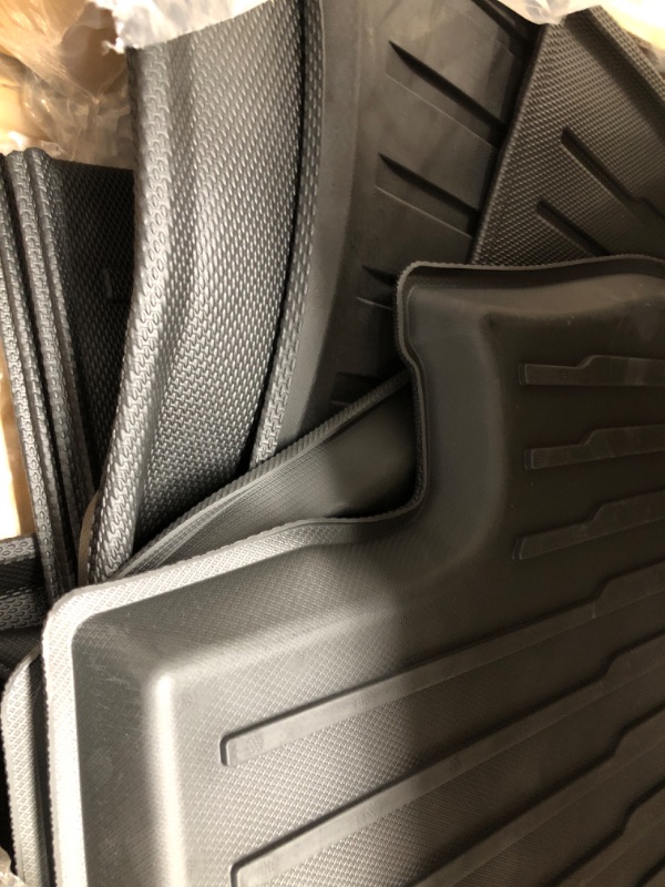 Photo 2 of 10Pcs Tesla Model X Floor Mats 7 Seater 2024 2023 2022 Full Sets All Weather Floor Mat for Tesla Model X Accessories 2024 2023 2022 Rear Back Seat Cover Protector Front Rear Trunk Frunk