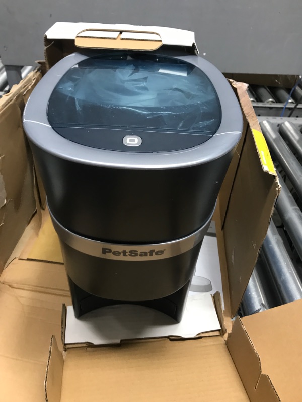 Photo 2 of **NONREFUNDABLE**FOR PARTS OR REPAIR**SEE NOTES**
PetSafe Smart Feed Automatic Pet Feeder with 2-Pet Meal Splitter for Cats and Dogs - WiFi App Connected - Programmable Food Dispenser for Multiple Pets - Customize Mealtime - Compatible with Alexa Feeder f