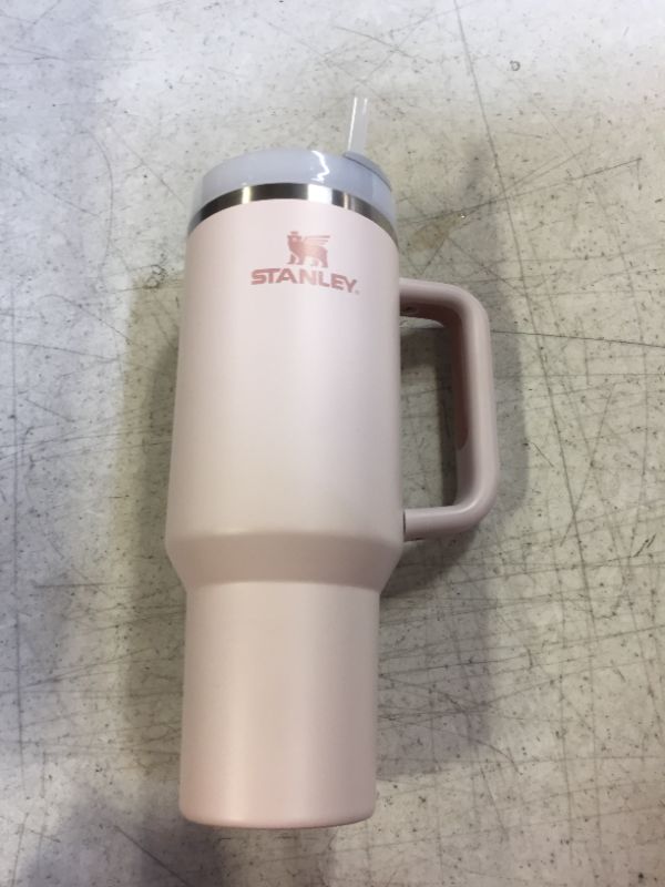 Photo 3 of Stanley Quencher H2.0 FlowState Stainless Steel Vacuum Insulated Tumbler with Lid and Straw for Water, Iced Tea or Coffee, Smoothie and More Rose Quartz 40oz Rose Quartz