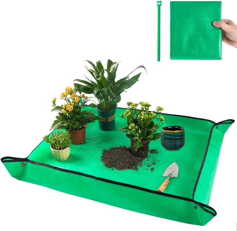 Photo 1 of 39.5" X 31.5" Large Repotting Mat for Indoor Plant Transplanting and Dirt Control - Portable Potting Tray for Gardening Lovers
