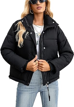 Photo 1 of Puffer Jacket Womens Puffer Jackets Women Cropped Winter Down Coat
