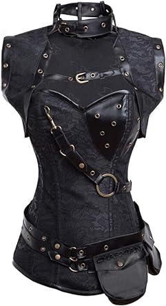 Photo 1 of Charmian Women's Steampunk Spiral Steel Boned Vintage Retro Corset Tops Bustier
