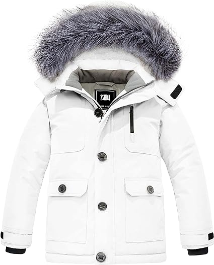 Photo 1 of ZSHOW Boys' Hooded Winter Coat Warm Water-Resistant Puffer Jacket Thick Fleece Parka
