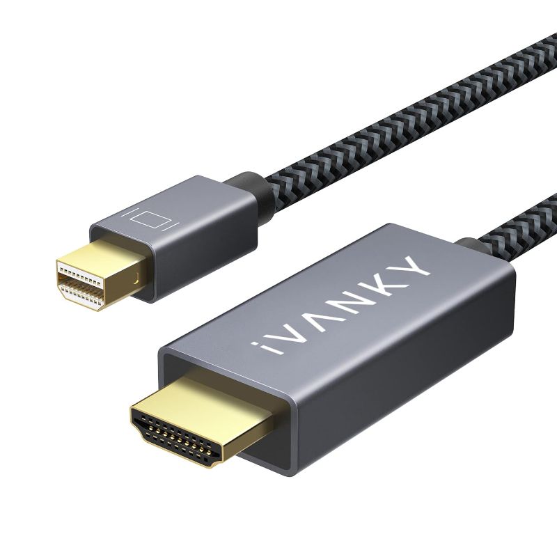 Photo 1 of Mini DisplayPort to HDMI Cable,iVANKY Mini DP (Thunderbolt) to HDMI Cable 6.6ft,Nylon Braided,Aluminum Shell,Optimal Chip Solution for MacBook Air/Pro,Surface Pro/Dock,Monitor,Projector and More-1080P
