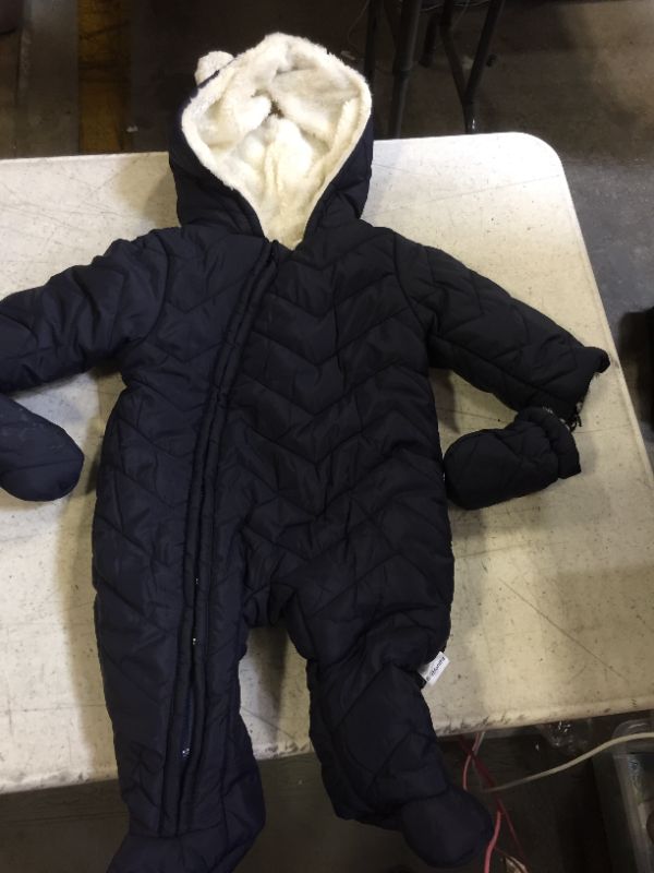 Photo 2 of DINGDONG'S CLOSET Baby Boy Girl Winter Hooded Puffer Jacket Snowsuit with Gloves- SIZE 6-9M
