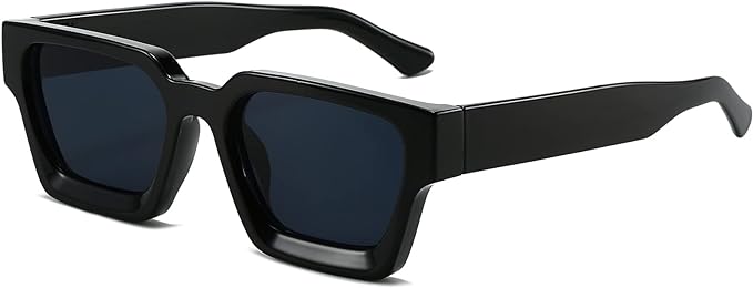 Photo 1 of AIEYEZO Square Sunglasses for Women Men Square Thick Frame Sun Glasses Simple Designer Style Shades
