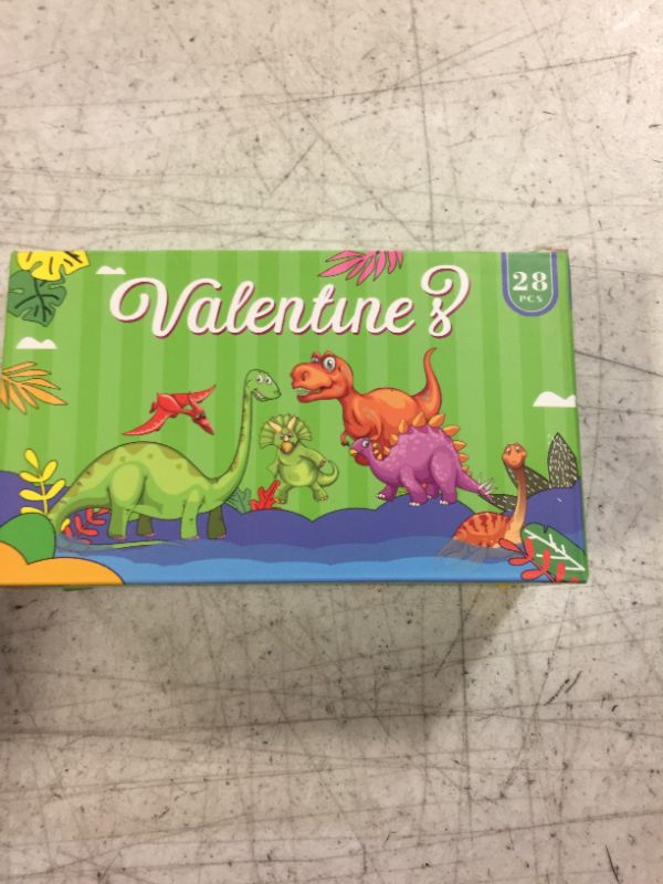 Photo 2 of A Special Valentine's Day Classroom Exchange Gift for Kids - Glow-in-The-Dark Dinosaur Set (28 Cards)- with Fun Party Supplies and Prize Gift Pinat Fillers for Boys and Girls