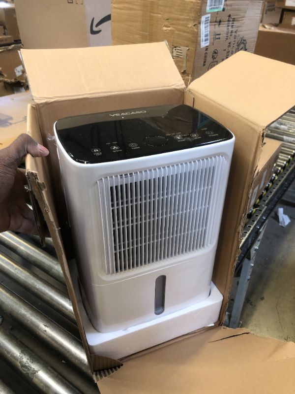 Photo 3 of 30 Pint Dehumidifiers for Home with Drain Hose, VEAGASO 2,500 Sq.Ft Dehumidifier for Basement, Large Room, Bathroom, Three Operation Modes, Intelligent Humidity Control, Dry Clothes, 24HR Timer