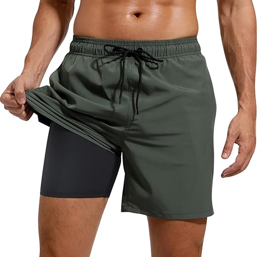 Photo 1 of Adorel Men's Running Shorts 2 in 1 with Compression Liner Zipper Pockets Workout - XL
