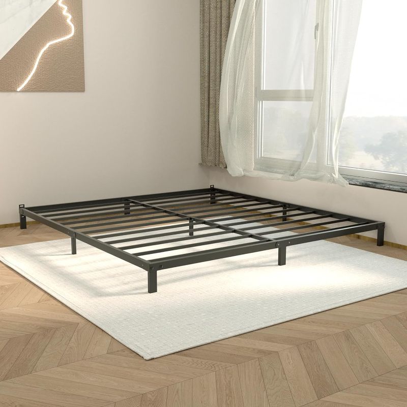 Photo 1 of Full Metal Bed Frame, 7-Inch Platform, Heavy Duty, Low Profile, No Box Spring Needed, Easy Assembly, Black
