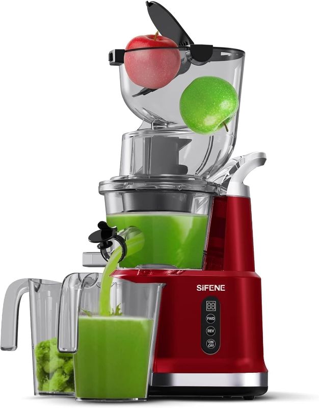 Photo 1 of 
Roll over image to zoom in







8 VIDEOS
SiFENE Cold Press Juicer Machines with 83mm Big Mouth, Whole Slow Masticating Juicer, Juice Extractor Maker Squeezer for Fruits and Vegetables, BPA-Free, Easy to Clean b