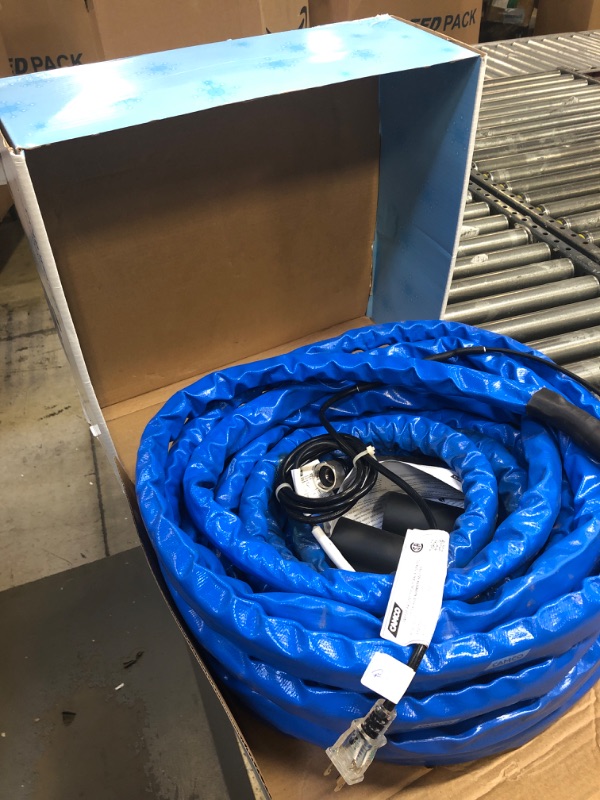 Photo 2 of Camco Heated Drinking Water Hose, - 20° F, 50-Foot, 5/8-Inch ID (22912-A) 50' Cold Weather (Freeze Protection to - 20?F) Frustration-Free Packaging