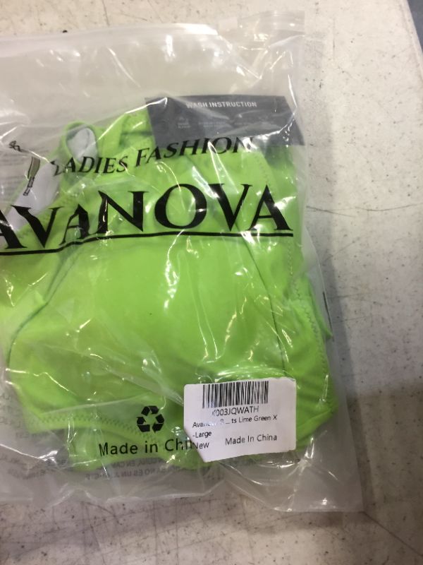 Photo 2 of Avanova Womens Leopard Flower Print Bikini Set High Waisted 2 Piece Swimsuits Bathing Suits X-Large Lime Green