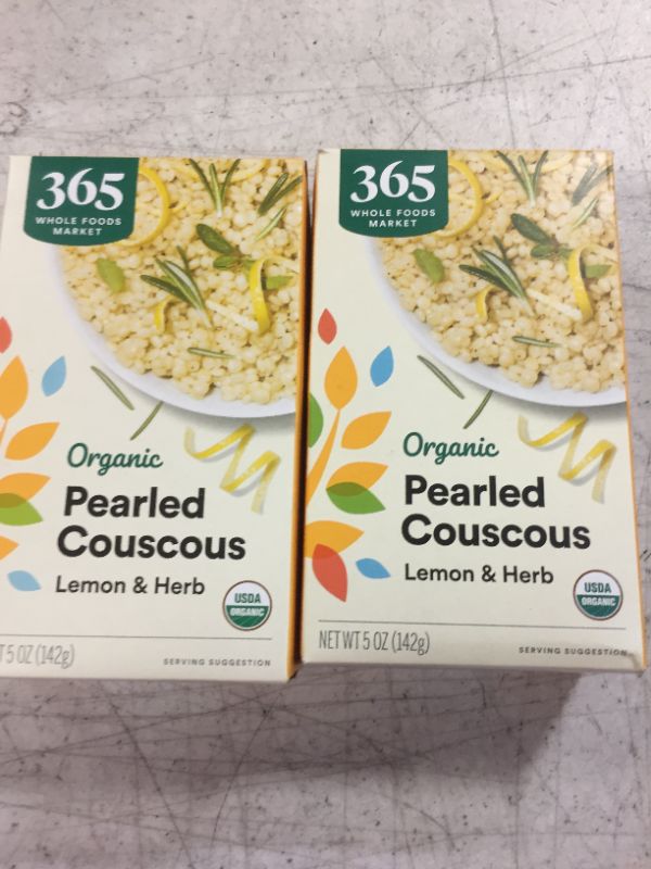 Photo 2 of 2 PACK- 365 by Whole Foods Market, Organic Lemon And Herb Pearled Couscous, 5 Ounce- BEST BY 04/27/2024