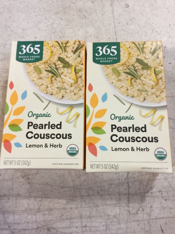 Photo 2 of 2 PACK -- 365 by Whole Foods Market, Organic Lemon And Herb Pearled Couscous, 5 Ounce- 04/2024