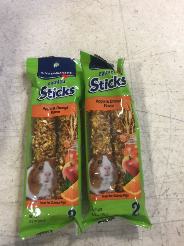 Photo 2 of 2 PACK--Vitakraft Crunch Sticks Apple & Orange Flavor Guinea Pig Treat