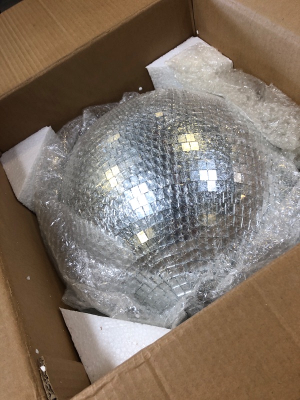 Photo 2 of Large Disco Ball ,Disco Ball ,16 inch Mirror Ball Hanging Disco Ball for DJ Club Stage Bar Party Wedding Holiday Decoration