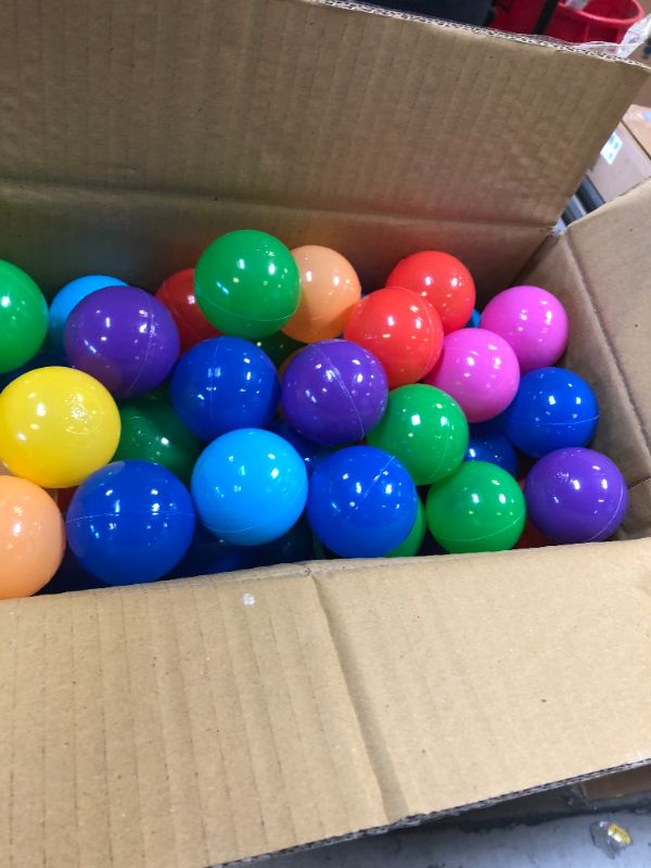 Photo 2 of Playz 50 Soft Plastic Mini Ball Pit Balls w/ 8 Vibrant Colors - Crush Proof, No Sharp Edges, Non Toxic, Phthalate & BPA Free for Baby Toddler Ball Pit, Play Tents & Tunnels Indoor & Outdoor 50 Balls with 8 Colors