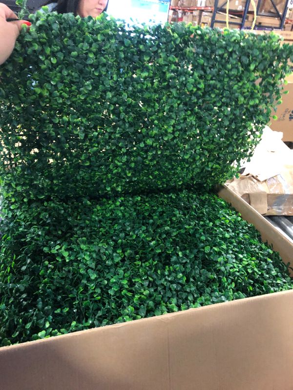 Photo 2 of Wall Backdrop 12 Pcs 20 X 20 Artificial Boxwood Hedge Wall Panels For In
