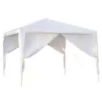 Photo 1 of 10 ft. x 10 ft. White Party Wedding Tent Canopy 4 Sidewall
