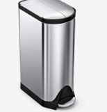 Photo 1 of simplehuman 30 litre butterfly step can fingerprint-proof brushed stainless steel (USED, BENT)