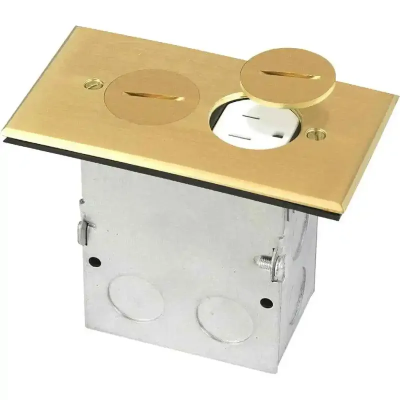 Photo 1 of NEWHOUSE ELECTRIC Floor Box Kit with Screw Caps, Electrical Box for Wood
