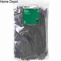 Photo 1 of .11 in. UV Cable Tie, Black (500-Pack)