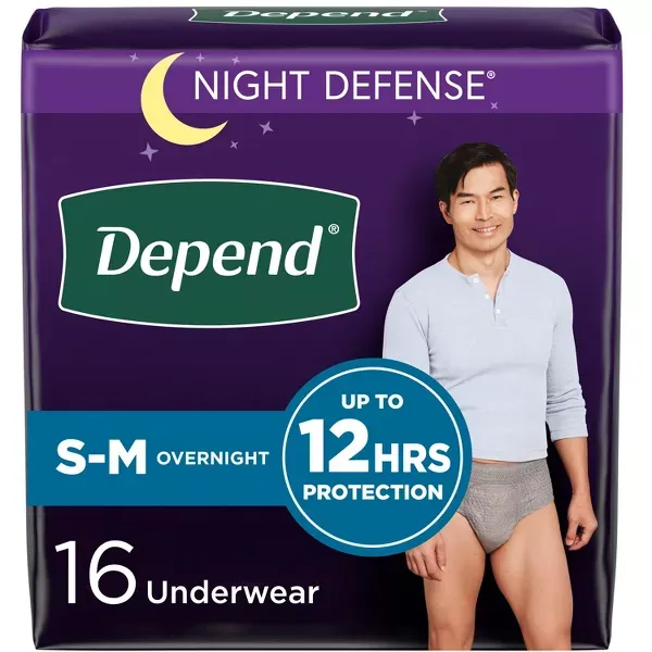 Photo 1 of Depend Night Defense Incontinence Disposable Underwear for Men - Overnight Absorbency
