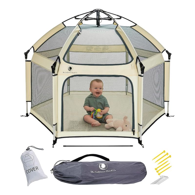Photo 1 of POP 'N GO Baby Playpen - Indoor & Outdoor Playpen for Babies and Toddlers - Baby Beach Tent, Foldable, Portable W/Canopy & Travel Bag - Pop Up Pack and Play Yard
