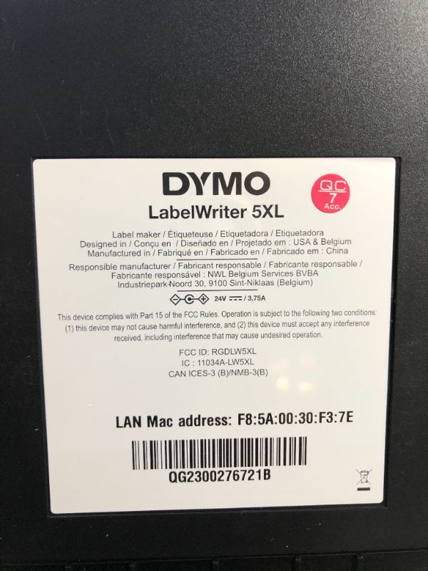 Photo 3 of DYMO LabelWriter 5XL Label Printer Bundle, Prints Extra-Wide Labels UPS, USPS and Amazon, Ebay, and More, Label Maker Printer