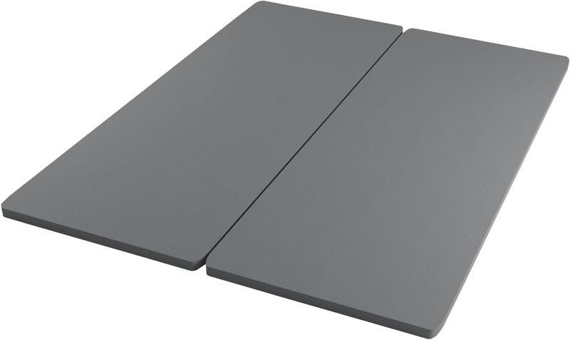 Photo 1 of 1.5-Inch Split Bunkie Board for Mattress/Bed Support - Fully Assembled, Improved Comfort and Support, King, Gray.

