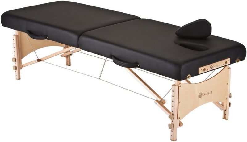 Photo 1 of EARTHLITE MediSport Portable Massage Table Package - Heavy Duty, Low Height Range, Ideal for Osteopaths, Chiropractors & Physical Therapists incl. Face Hole, Filler and Carry Case
