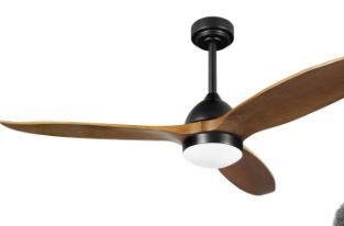 Photo 1 of Wisful 52 Inch Outdoor Ceiling Fans with Lights, ETL Listed Wood Ceiling Fan with Light Memory Function, for Patio Living Room Bedroom, Quiet DC Motor Reversible