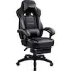 Photo 1 of Footrest Office Desk Chair Ergonomic Gaming Chair Gray PU Leather Racing Style E-Sports Gamer Chairs
